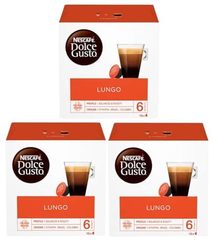 Image of NESCAFÉ DOLCE GUSTO Lungo Coffee Pods x16 (Pack of 3, Total 48 Pods)