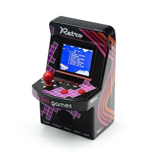 Image of RED5 Retro Mini Arcade 240 Inbuilt 8-Bit Style Electronic Games Desktop Machine