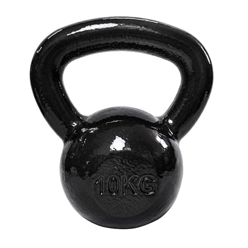 Image of Amazon Basics Cast-Iron Kettlebell, 10 kg, Black