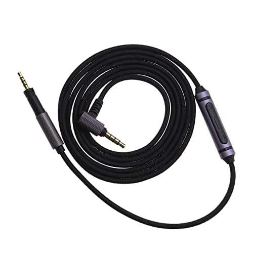 Image of Replacement Headphone Cable Compatible with Sennheiser Momentum 2.0 HD4.40 HD 4.40 BT HD4.50 HD 4.50 BTNC Ear Weave Headset Cable from OFC Core Nylon Braide