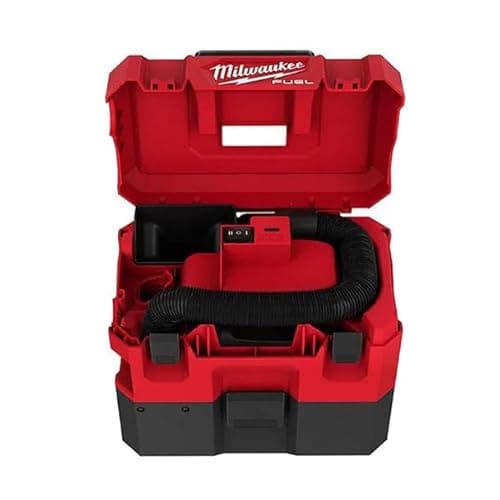 Image of Milwaukee 12V 1.6 Gallon L-Class Brushless Wet and Dry Vacuum Bare Unit M12FVCL-0, Wet & Dry Cleaner, RED, 88 Decibeles