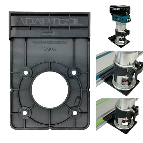 Image of Router Guide Rail Adaptor Compatible with Makita Trimmer DRT50 RT0700 RT001G 40v18v Compatible with Makita Festool Plunge Saw Track