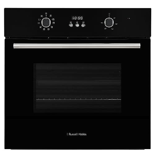 Image of Russell Hobbs Electric Oven 70L 60cm Wide Built In Multifunctional Electric Fan Oven Easy Clean Interior Black RHEO7005B