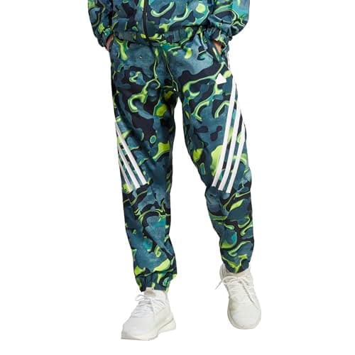 Image of adidas Men's Future Icon All Over Printed Pants, White/Arctic Night, Medium