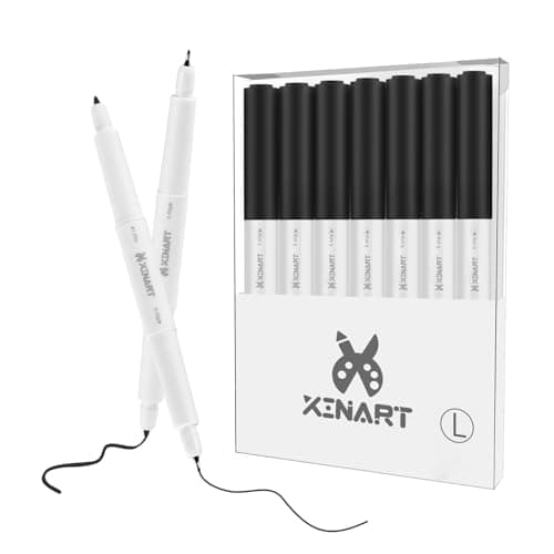 Image of XINART Dual Tip Pens for Cricut Maker 3/Maker/Explore 3/Air 2/Air, Black Pens Set of 7 Pack Dual Tip Marker Fine Point Pen Writing Drawing Accessories for Cricut Machine (0.4 Tip & 1.0 Tip)