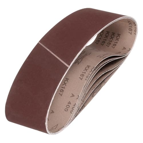 Image of sourcing map 152mm x 1220mm Sanding Belts, 6 Pcs 400 Grits Aluminum Oxide Abrasive Belt Sander File Belt for Woodworking, Metal Polishing, Knife Sharpener