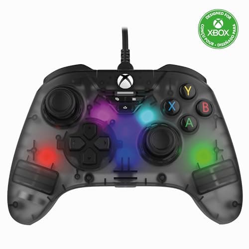 Image of Snakebyte GAMEPAD RGB X - smoke - Officially licensed, wired Xbox Series X|S & PC Controller | precise Hall Effect sensors | audio connection | RGB lighting | 3m cable length