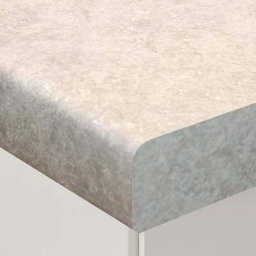 Image of Crema Lime Stone Laminated Kitchen Worktop 1.5m x 600mm x 38mm, Waterproof Easy to Instal Oak Laminated Countertops