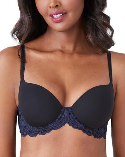 Image of Wacoal Women's Instant Icon Contour Bra, Black/Eclipse, 30E
