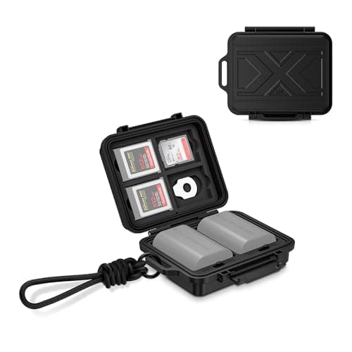 Image of Portable Camera Battery Memory Card Storage Case for 3 SD Card,4 CFexpress Type-B/XQD Cards,2 Camera Batteries,Compact Cameras Battery Holder Box for Nikon EN-EL15 EN-EL15b EN-EL15c