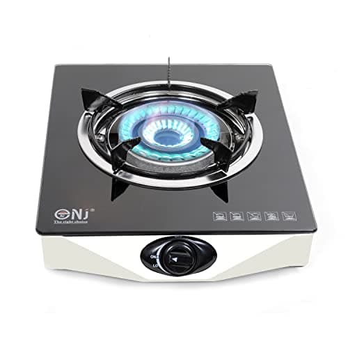 Image of NJ NGB-S1 Indoor Gas Stove - Single Burner Portable Gas Hob Table Top Cooker LPG