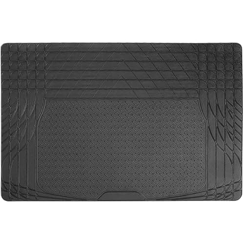 Image of Sakura Black Rubber Boot Mat SS5125 - Protects Your Vehicle Carpet - 120 x 80 cm - Fits All Cars - Trim-to-Fit