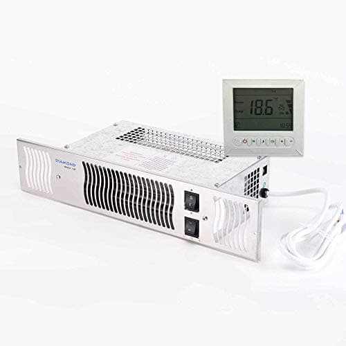Image of Bidex Diamond 1.9kw Stainless Steel Electric Kitchen Plinth Heater with Programable Timer & Room Thermostat