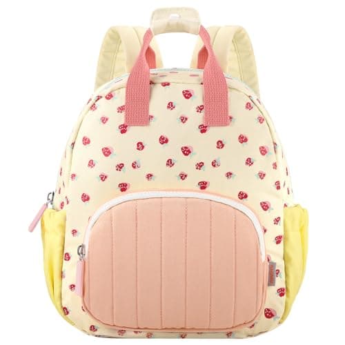 Image of GAGAKU Toddler Backpack for Girls - Kids Backpacks Mini Children Backpack 2-4 years Cartoon Breathable Comfortable Preschool Kindergarten Elementary Rucksack Travel Bag - Pink Strawberry