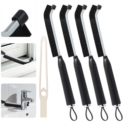 Image of Blendura Crevice Cleaning Brush 4 Pcs, 3mm Ultra-Thin Crevice Brushes Crevice Cleaning Tool with Ergonomic Handle Scrubbing Narrow Multifunctional for Kitchen Bathroom, Tiles, Window Groove, Grout