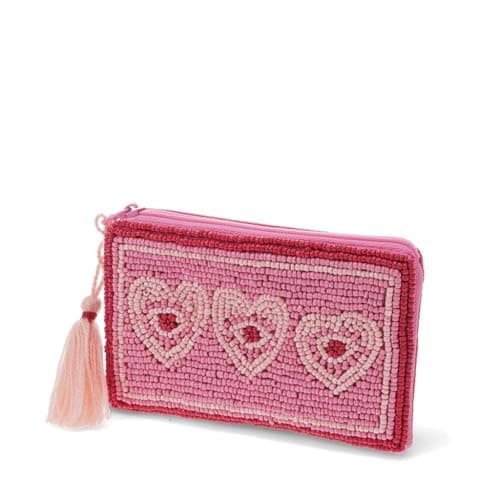 Image of Rex London Handcrafted Beaded Coin Purse - Heart
