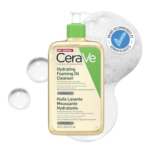 Image of CeraVe Hydrating Foaming Oil Cleanser with Squalane for Normal to Very Dry Skin 473ml