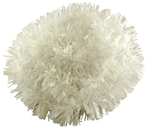 Image of SHATCHI 1.8m/6ft White Luxury Deluxe Chunky Christmas Tinsel Garland Xmas Tree Decorations