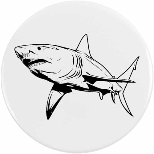 Image of Azeeda 2 x 38mm 'Shark Predator' Small Button Pin Badges (BB00156005)