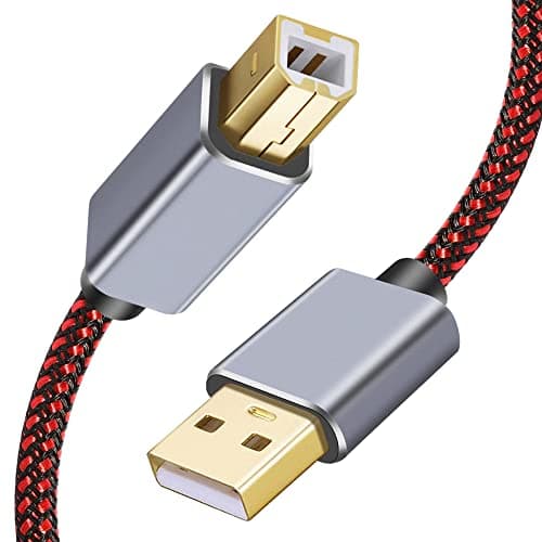 Image of Printer Cable 5M, USB Printer Cable 2.0 Type A Male to B Male Cable Scanner Cord High Speed Compatible with HP, Canon, Dell, Lexmark, Xerox, Samsung etc (5M)