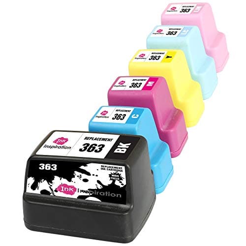 Image of Ink Inspiration® Replacement for HP 363 Ink Cartridges 6-Pack, Use with HP Photosmart C7280 C8180 C5180 C6180 C6280 C7180 3310 3210 3110 8250 D6160 D7160 D7260 D7460
