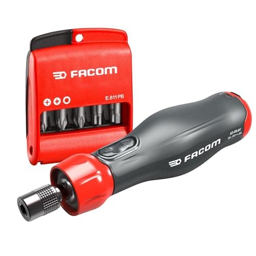 Image of FACOM E-PROTWIST 4V Assisted Screwdriver with PH-PZ-6 Pans Torx Bits - Set of 12 Pieces - ATPA4V.J12APB