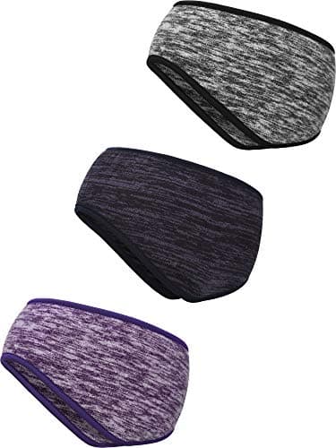 Image of 3 Pieces Ear Warmers Full Cover Earmuffs Sport Earmuffs for Outdoor Sports Fitness (Grey, Blue, Purple)