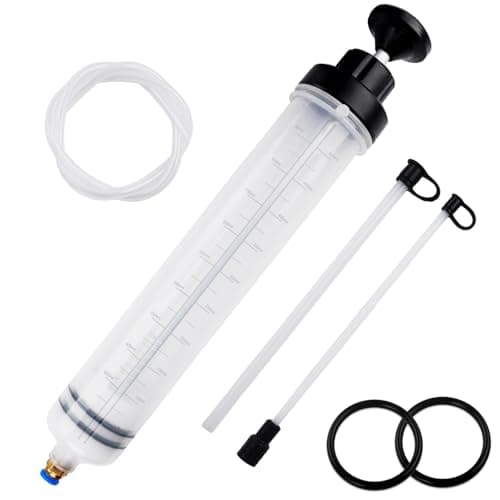Image of ANBOWEI Engine Oil Extractor Pump Large Syringe 500ml, Fluid Suction Filling Hand Pump with Extent Hose for Change Gearbox Oil, Brake Fluid, Coolant