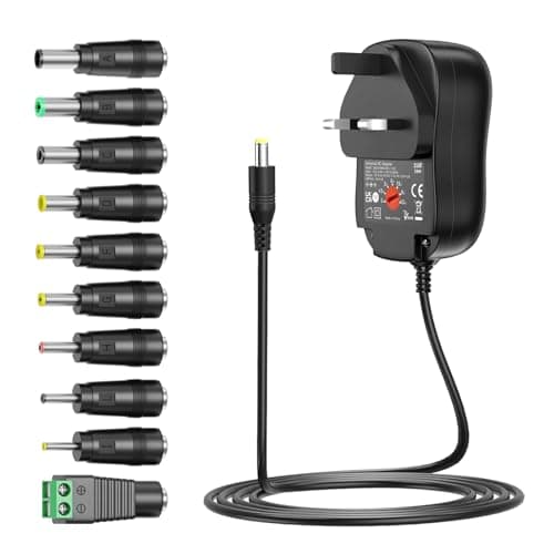 Image of Zolt 34W Universal Power Adapter 3V 4.5V 5V 6V 7.5V 9V 12V Power Supply AC DC Adaptor for Household Electronics with 5V 2A USB Port, 2A Max