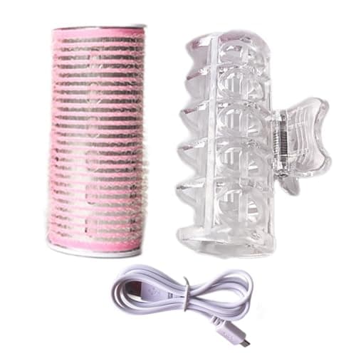 Image of Hair Curlers Rollers | Heated Rollers For Short Hair & Medium Length Hair | Hair Rollers | USB Self-Adhesive Hair Curler Fringe Roller | Usb Heated Hair Curler | Heated Curlers Hair Curling Products