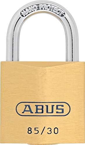 Image of ABUS Padlock Brass 85/30 - for Cellar Doors, Shed and Much More - Weatherproof - Brass Lock Body - Hardened Steel Shackle - ABUS Security Level 5
