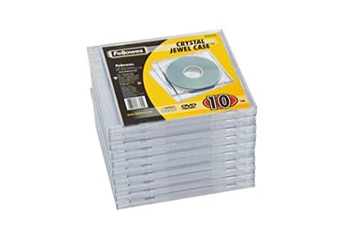 Image of Fellowes Jewel Case Empty Cases Pack of 10 Transparent
