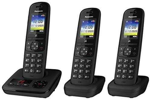 Image of Panasonic KX-TGH723EB Digital Cordless Telephone with Automated Call Block, Enhanced Volume and Answering Machine
