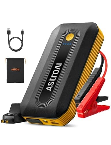 Image of AstroAI B8 Car Battery Booster Jump Starter Power Pack for 12V Vehicles (7.0L Petrol / 5.5L Diesel) and Motorcycles, Car Jump Starter Power Bank, Includes LED Light & Full Accessories, Orange