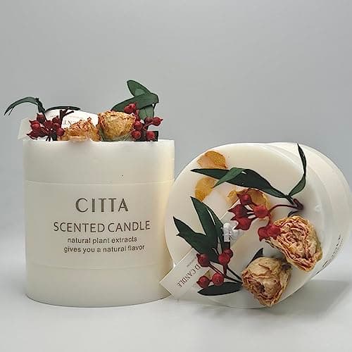 Image of Scented Candles | Soy Wax Candles 300g | Decorative Candles |Candle Gifts for Women|Candle Gifts (Rose Peach)