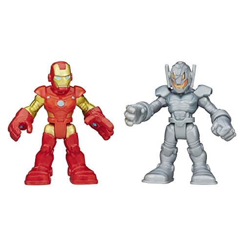 Image of Marvel Playskool Heroes Super Hero Adventures Iron Man and Ultron Figures