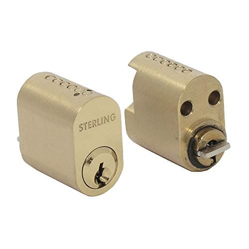 Image of Sterling 6 Pin Scandinavian Oval Cylinder Set, Brass