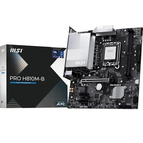 Image of MSI PRO H810M-B Motherboard, mATX - Supports Intel Core Ultra Processors (Series 2), LGA 1851 - DDR5 Memory Boost (6400 MT/s MAX), PCIe 5.0 x16, M.2 Gen4, 2.5G LAN