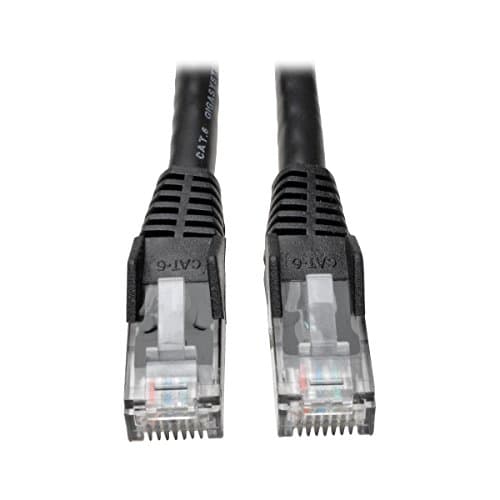 Image of Tripp Lite Cat6 Gigabit Snagless Molded UTP Patch Cable RJ45 M/M Black, 1.52 m (N201-005-BK)