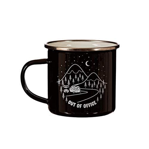 Image of Sass & Belle Out of Office Enamel Black Mug