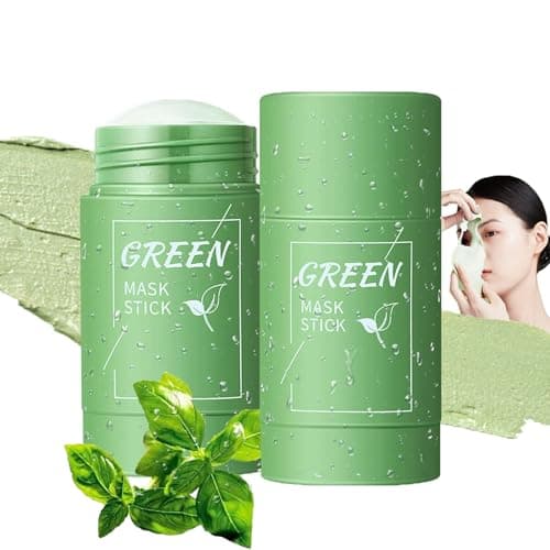 Image of Green Tea Mask Stick for Face,2 Pack Deep Cleansing Clay Mask, Blackhead Remover & Pore Minimizer with Green Tea Extract,Oil Control & Moisturizing Ma-sk for All Skin Types,Suitable for Women and Men