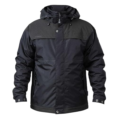 Image of Apache ATS Waterproof Workwear Padded Jacket | Black Size L (46inch) | Durable Material Panels | Multi Pocket Features | Removable Strom Hood