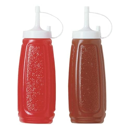 Image of Chef Aid 2 Plastic Sauce Bottles, Ideal for BBQ Inchs and Outdoor Eating