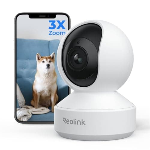 Image of Reolink 4K Indoor Camera with 3X Optical Zoom, Pet Camera, Baby Monitor, Crying Sound Detection, Privacy Mode, Human/Pet Auto Tracking, 2.4/5GHz WiFi 6 Home Security Camera, 8MP Night vision, E1 Zoom