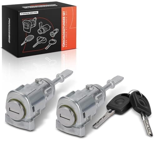 Image of Frankberg 2x Car Door Lock Cylinder Kit Front Left Right Compatible with L.u.p.o 6E1 6X1 Passa.t Variant 3B5 Passa.t Variant 3B6 Passa.t 3B2 Passa.t 3B3 Replace# 3B0837167