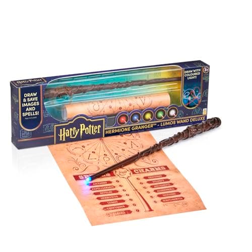 Image of WOW! STUFF Harry Potter Luminous Wand Hermione Granger Film Replica Resin with LED Colour Changing App & Magic Chart Size Approx. 35 cm Battery Operated