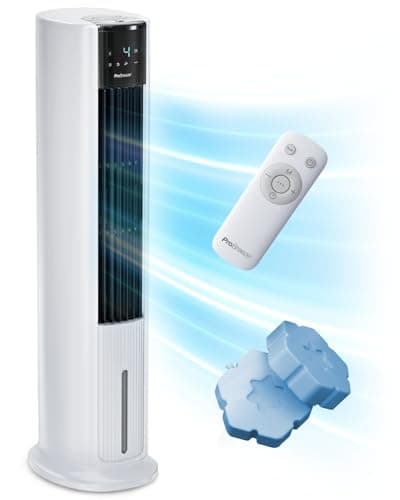 Image of Pro Breeze® 7L 4in1 Evaporative Air Cooler & 42" Portable Tower Fan, 3 Fan Speeds, Remote Control, Automatic Oscillation, 10 Hour Timer and Sleep, Natural and Humidification Mode for Home and Office