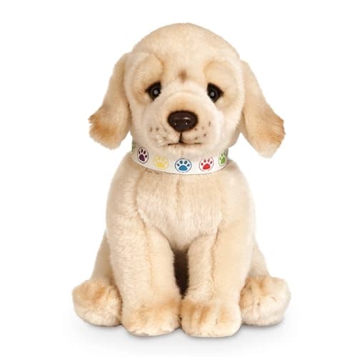 Image of Living Nature Giant Golden Labrador Puppy, Realistic Soft Cuddly Dog Toy, Naturli Eco-Friendly Plush, 23cm