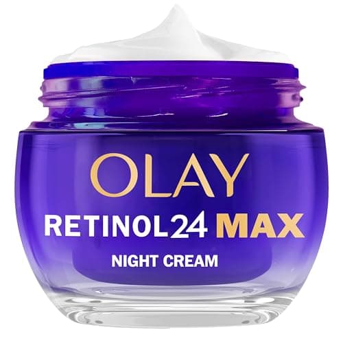 Image of Olay Retinol 24 MAX Night Cream - Anti Aging Face Cream Moisturiser for Women with Antioxidant Vitamin E and 40% Glycerin, Smooths, Renews, and Hydrates Overnight, 50ml