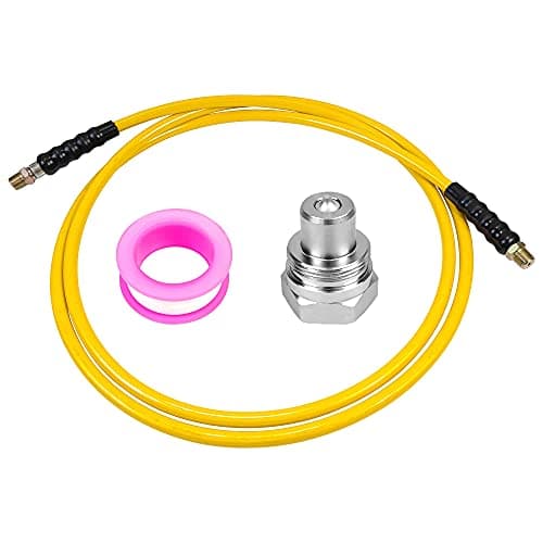 Image of AMZCNC 10' 10000psi High Pressure Hydraulic Hose CH-604 Coupler 3/8" Thread Hydraulic Hose Assembly,1/4" ID x 10 ft